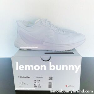 lululemon Blissfeel Women's Running Shoe in Triple White Size 9.5 Brand New NWT